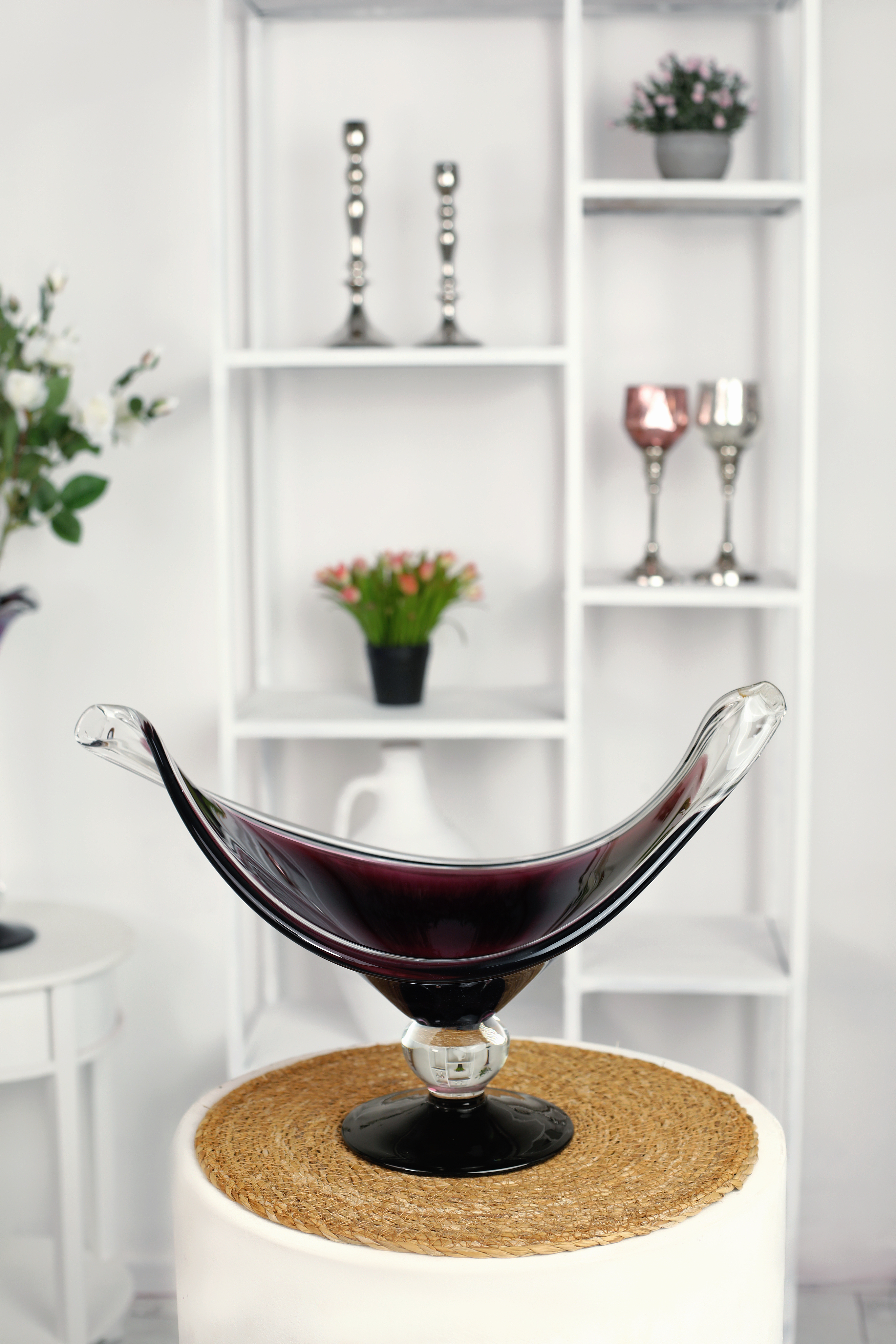 ASIA CENTERPIECE AMETHIST CLEAR RIM DM 45